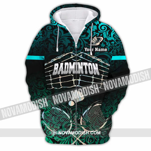 Unisex Shirt - Custom Badminton 3D Shirt Zipper Hoodie / S T-shirt