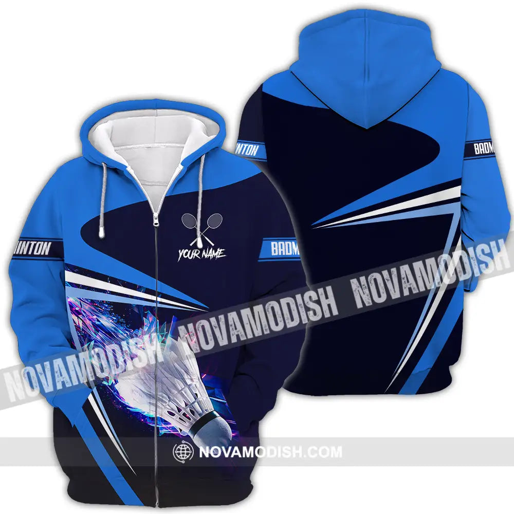 Unisex Shirt - Custom Badminton 3D Shirt Zipper Hoodie / S T-shirt