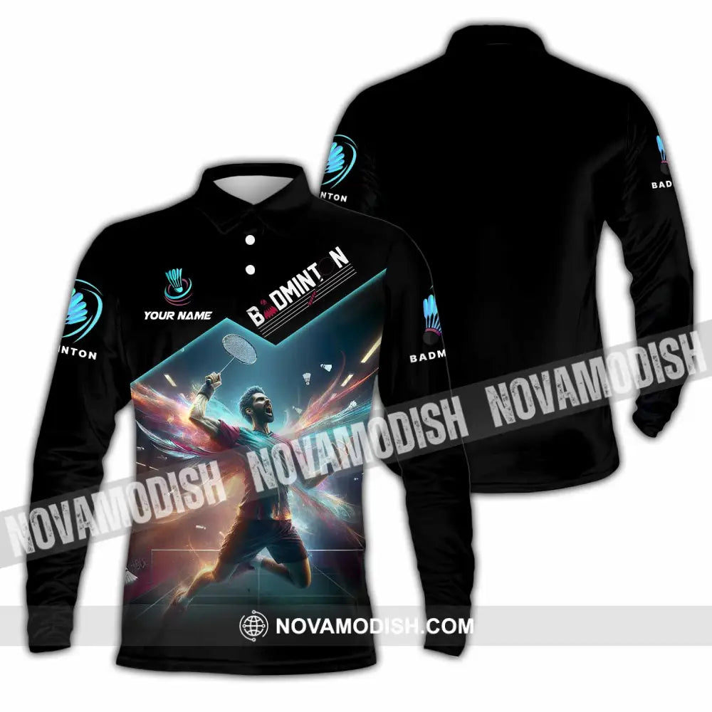 Unisex Shirt - Custom Badminton Shirt - Long Sleeve Polo / S - T-shirt