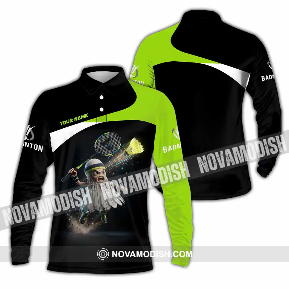 Unisex Shirt - Custom Badminton Shirt - Long Sleeve Polo / S - T-shirt
