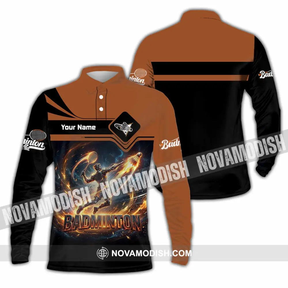 Unisex Shirt - Custom Badminton Shirt - Long Sleeve Polo / S - T-shirt