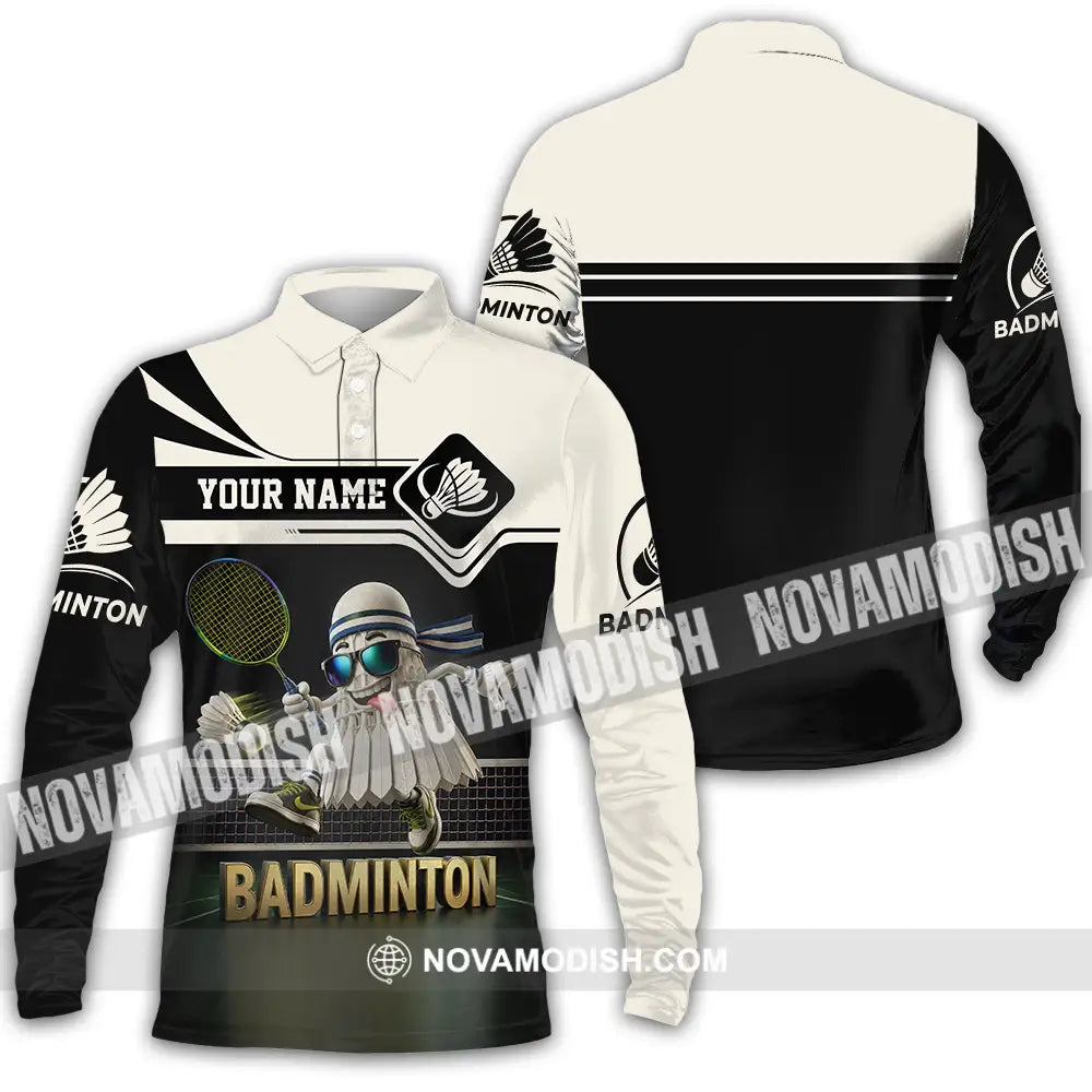Unisex Shirt - Custom Badminton Shirt - Long Sleeve Polo / S - T-shirt
