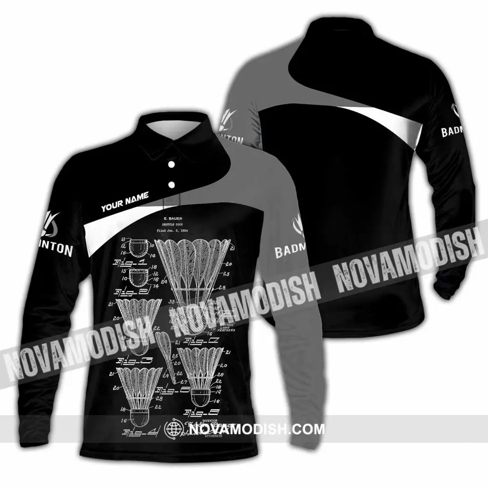 Unisex Shirt - Custom Badminton Shirt - Long Sleeve Polo / S - T-shirt
