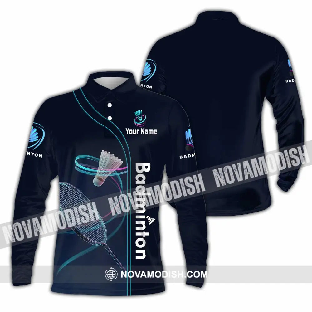 Unisex Shirt - Custom Badminton Shirt - Long Sleeve Polo / S - T-shirt