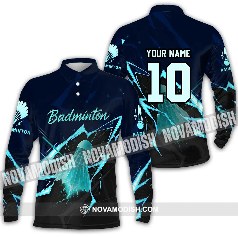 Unisex Shirt - Custom Badminton Shirt Long Sleeve Polo / S T-shirt