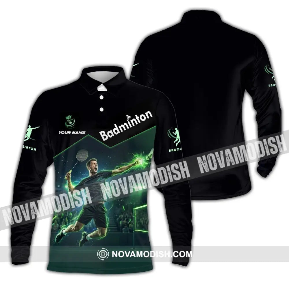 Unisex Shirt - Custom Badminton Shirt - Long Sleeve Polo / S - T-shirt
