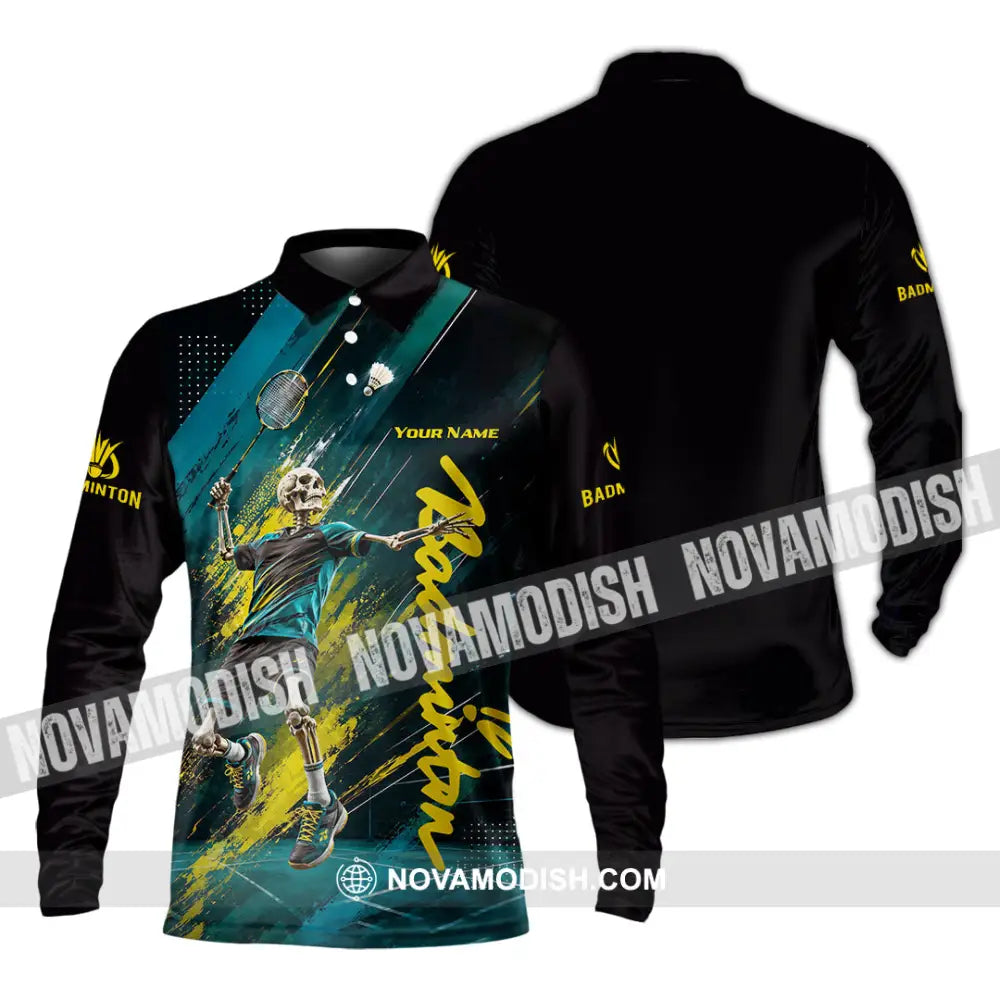 Unisex Shirt - Custom Badminton Shirt - Long Sleeve Polo / S - T-shirt