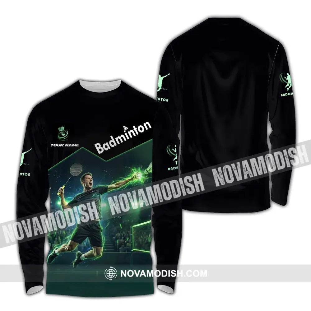 Unisex Shirt - Custom Badminton Shirt - Long Sleeve Shirt / S - T-shirt