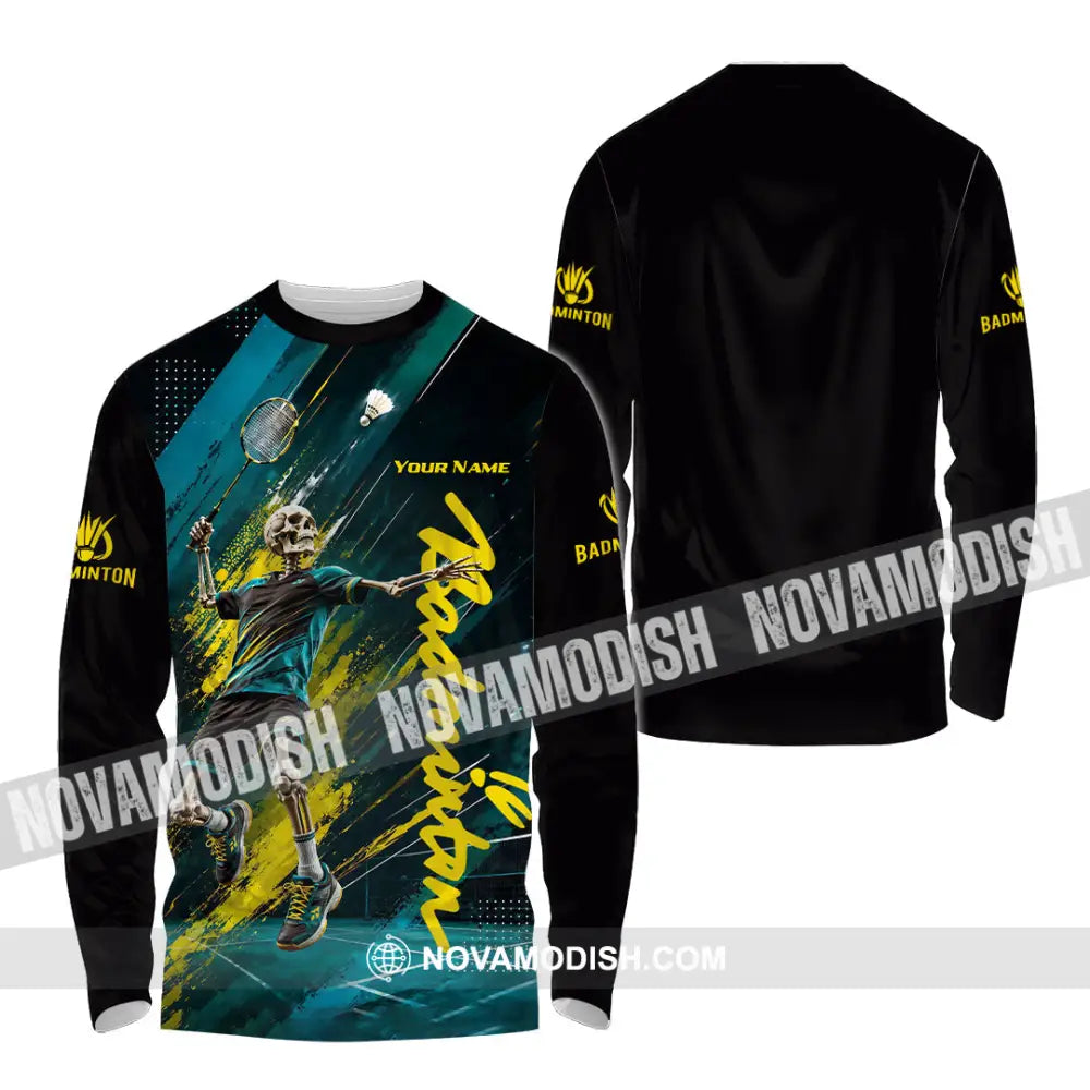 Unisex Shirt - Custom Badminton Shirt - Long Sleeve Shirt / S - T-shirt