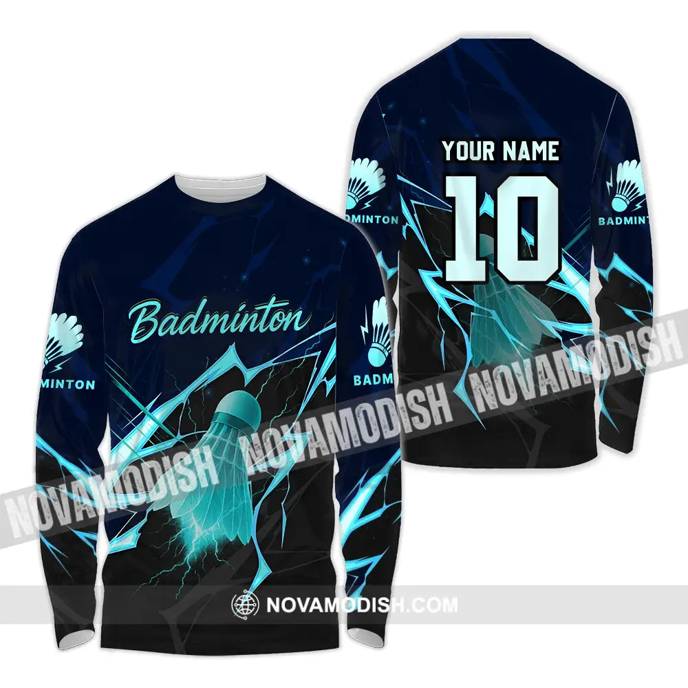 Unisex Shirt - Custom Badminton Shirt Long Sleeve Shirt / S T-shirt