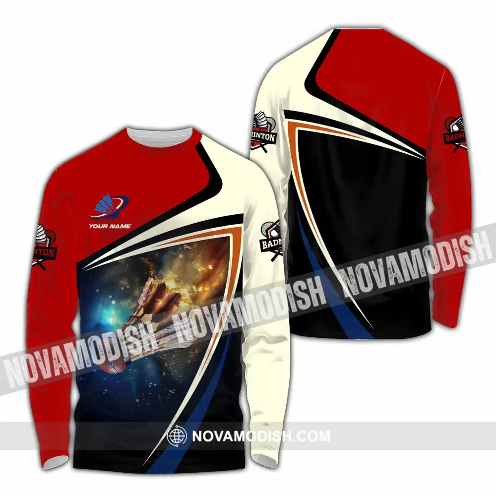 Unisex Shirt - Custom Badminton Shirt Long Sleeve Shirt / S T-shirt
