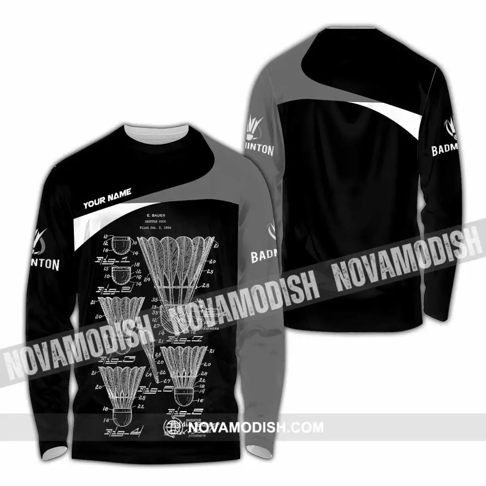 Unisex Shirt - Custom Badminton Shirt - Long Sleeve Shirt / S - T-shirt