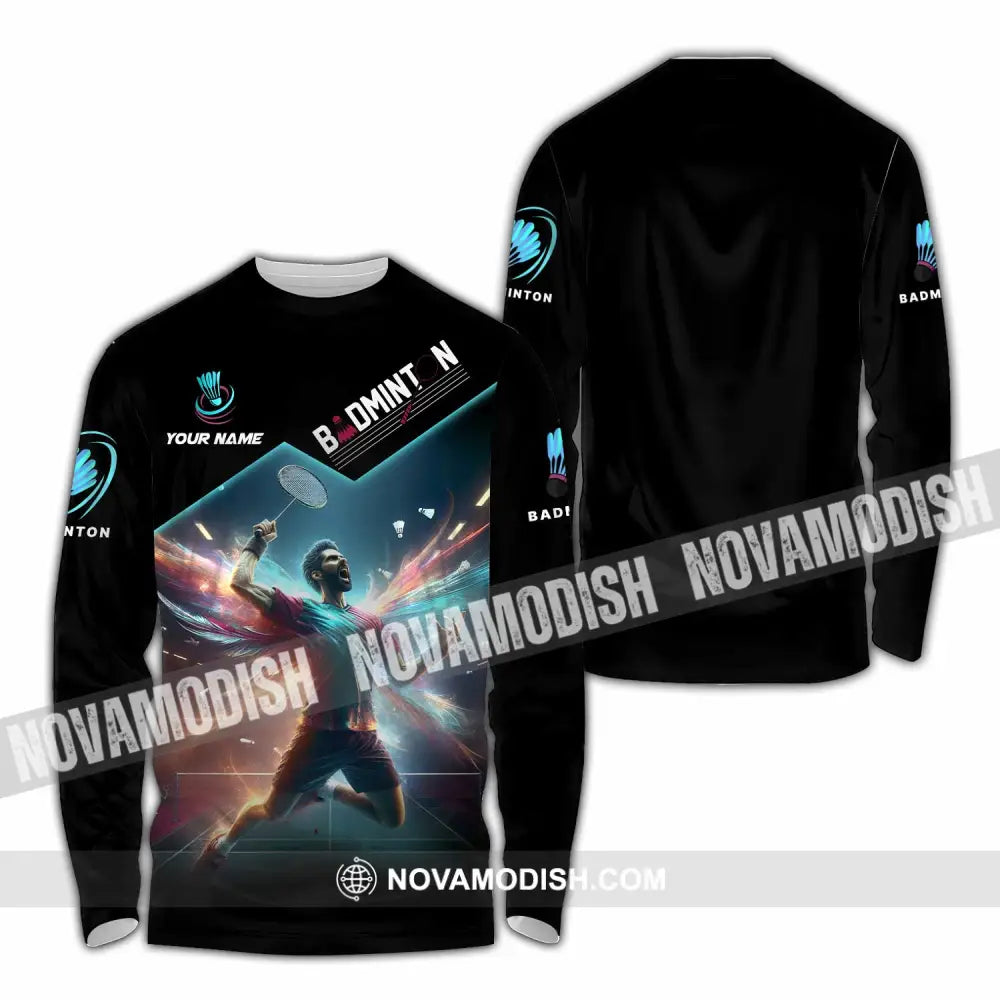 Unisex Shirt - Custom Badminton Shirt - Long Sleeve Shirt / S - T-shirt