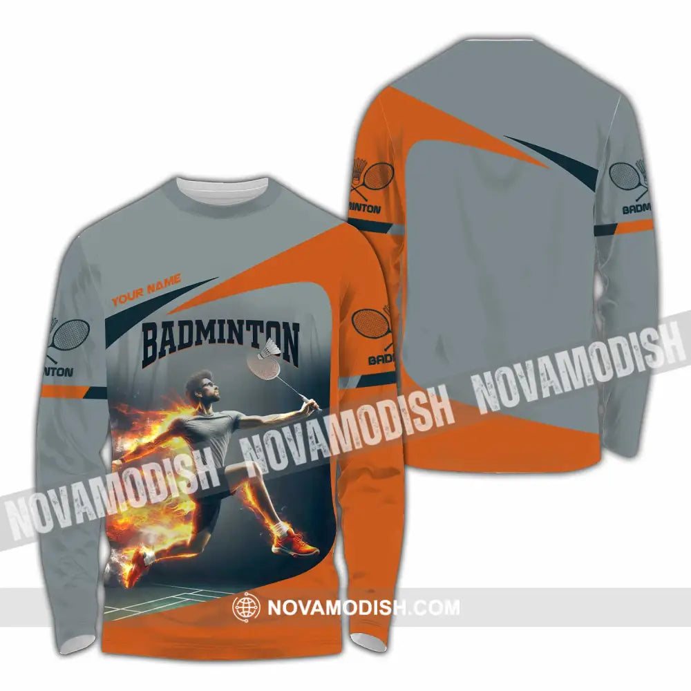 Unisex Shirt - Custom Badminton Shirt Long Sleeve Shirt / S T-shirt