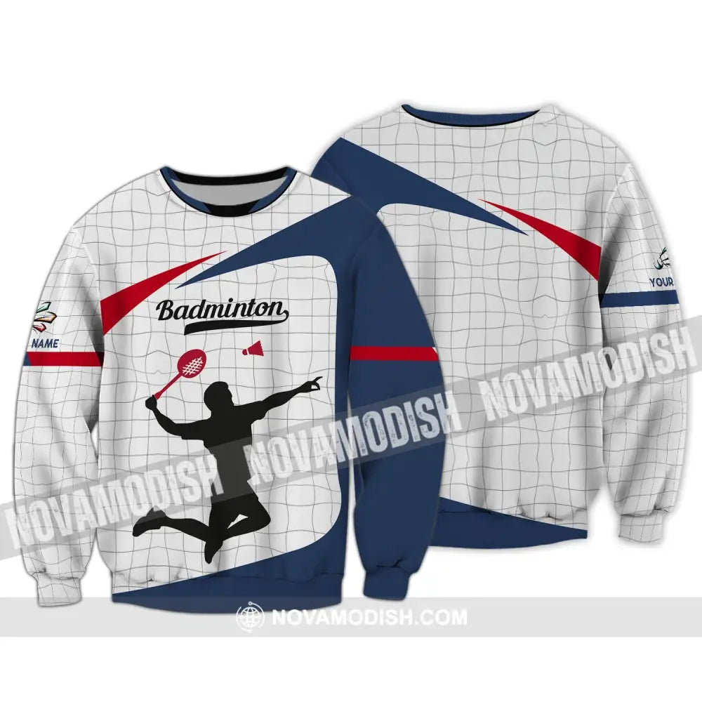 Unisex Shirt - Custom Badminton Name T-Shirt - Badminton Clothing Gift For Badminton Players Long Sleeve / S T-shirt