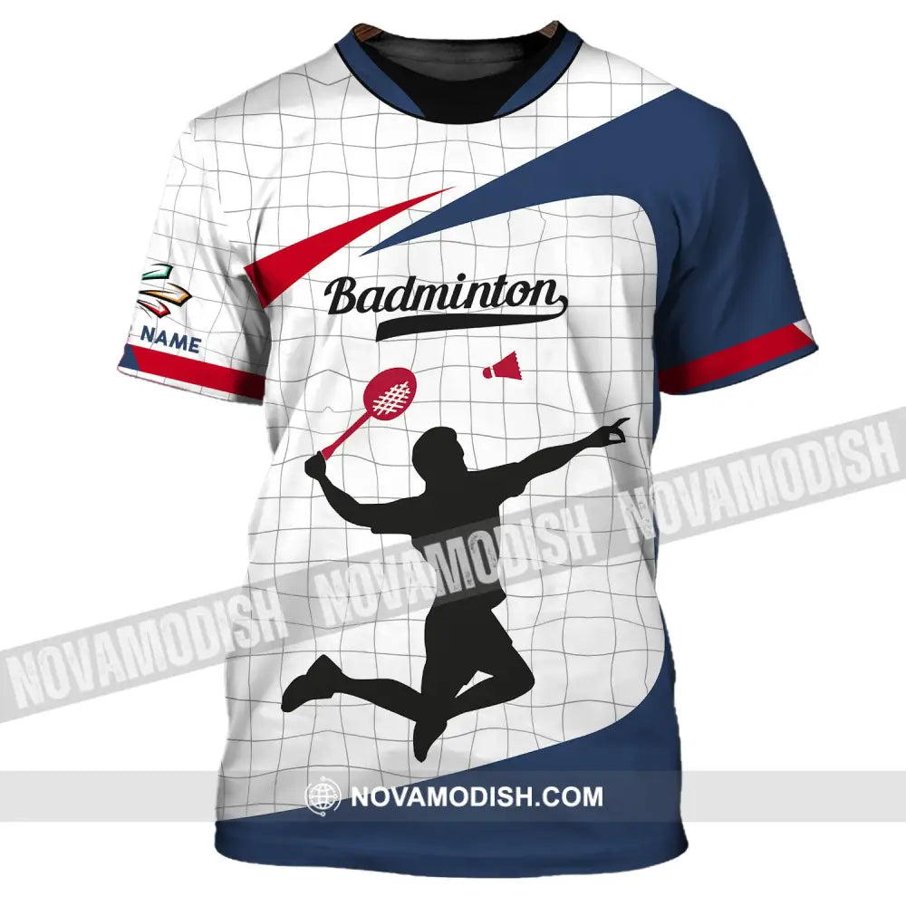 Unisex Shirt - Custom Badminton Name T-Shirt - Badminton Clothing Gift For Badminton Players T-Shirt / S T-shirt