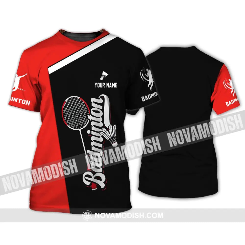 Unisex Shirt - Custom Badminton Name T-Shirt - Badminton Clothing T-Shirt / S T-shirt