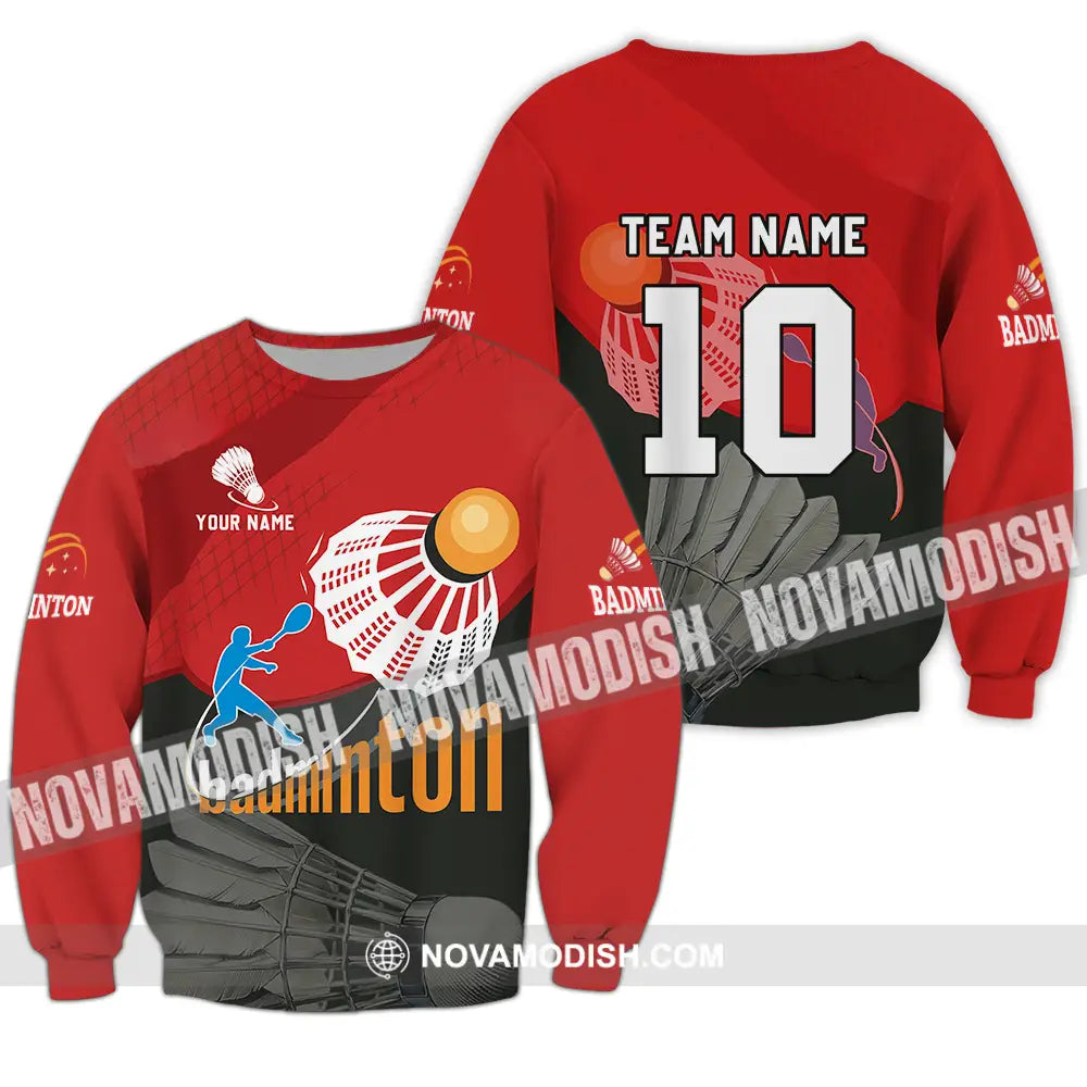 Unisex Shirt - Custom Badminton Player Shirt Long Sleeve / S T-shirt