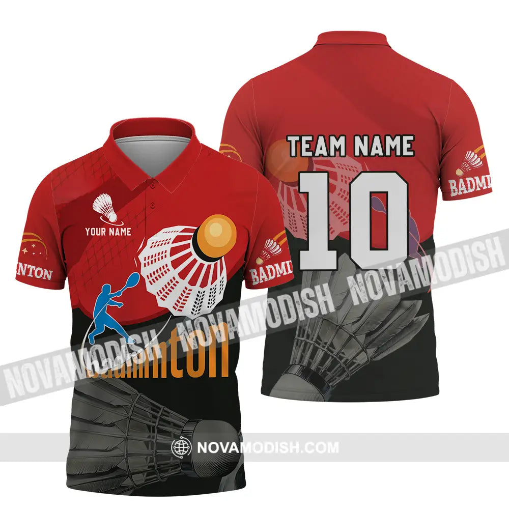 Unisex Shirt - Custom Badminton Player Shirt Polo Shirt / S T-shirt