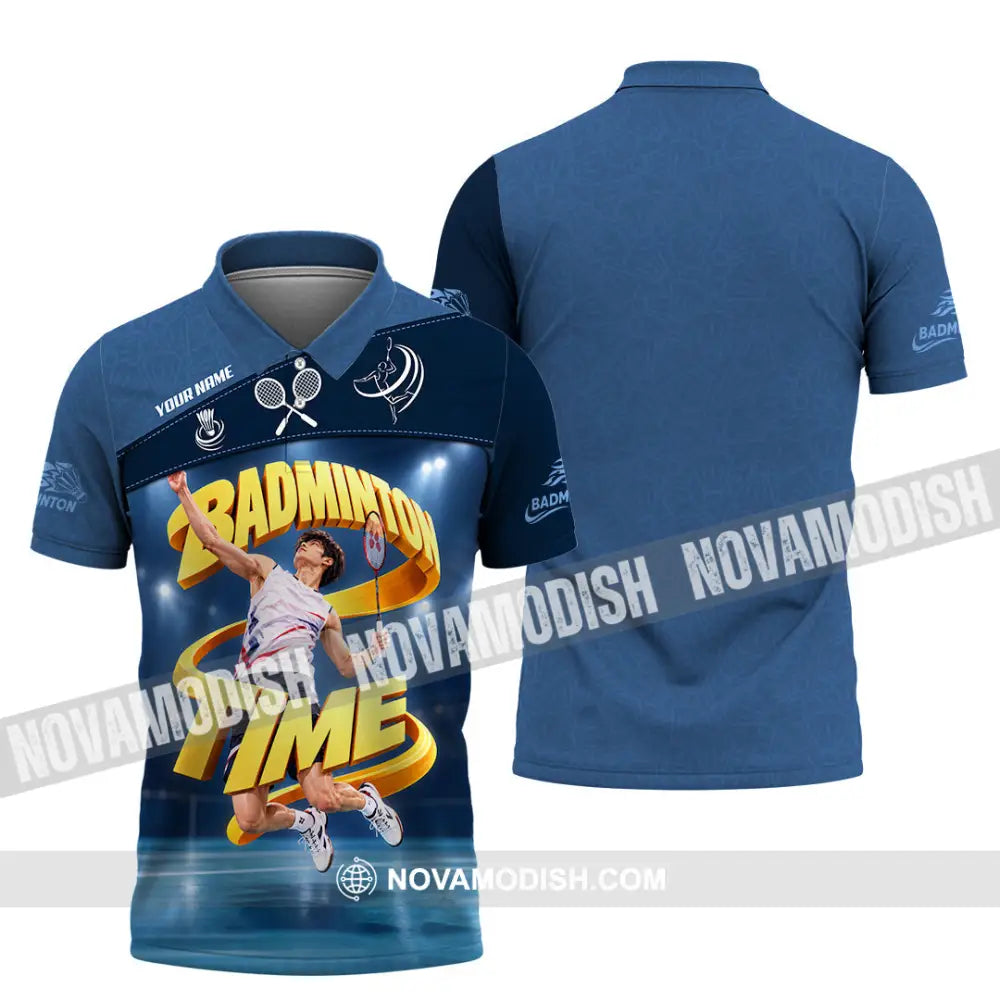 Unisex Shirt - Custom Badminton Time Shirt - Polo Shirt / S - T-shirt