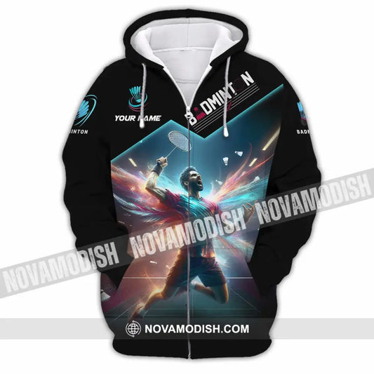 Unisex Shirt - Custom Badminton Shirt - Zipper Hoodie / S - T-shirt