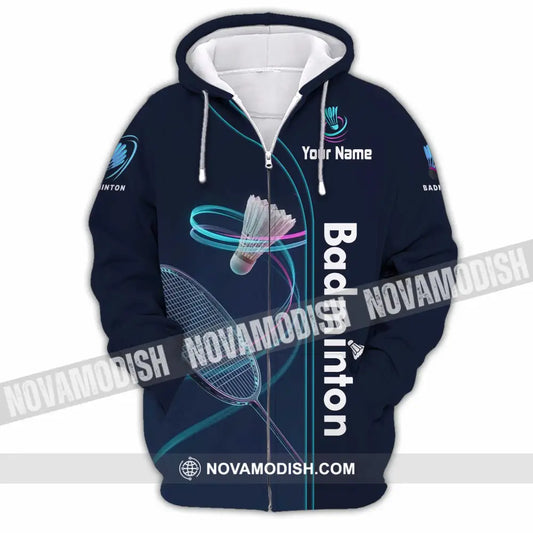 Unisex Shirt - Custom Badminton Shirt - Zipper Hoodie / S - T-shirt