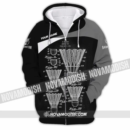 Unisex Shirt - Custom Badminton Shirt - Zipper Hoodie / S - T-shirt