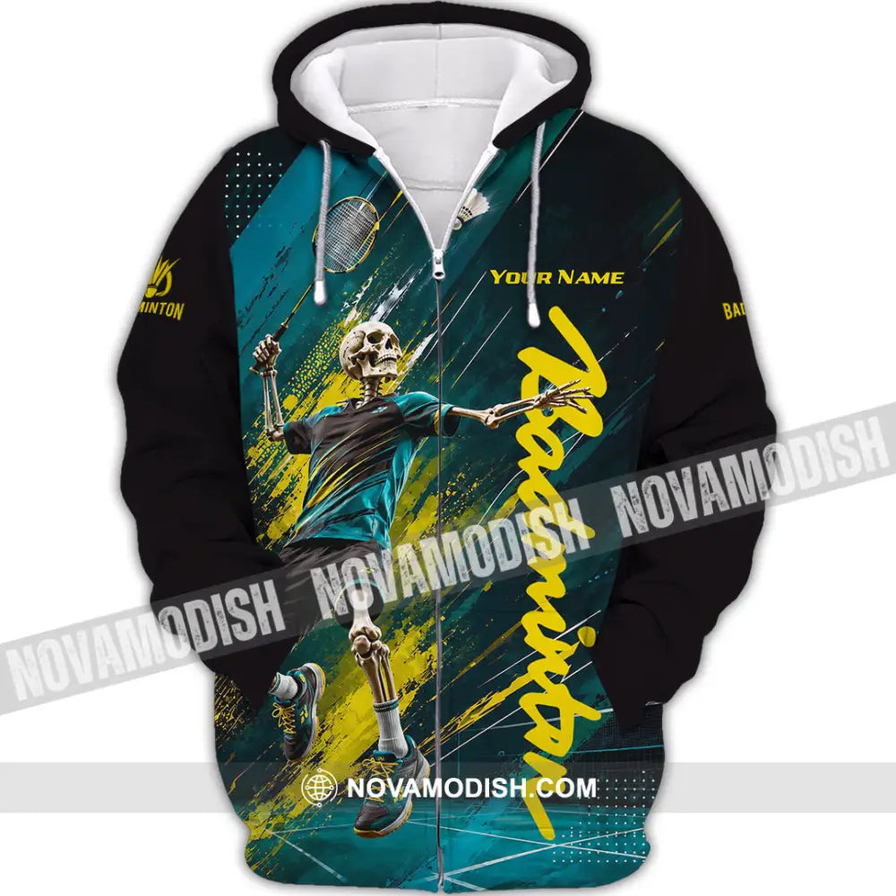 Unisex Shirt - Custom Badminton Shirt - Zipper Hoodie / S - T-shirt
