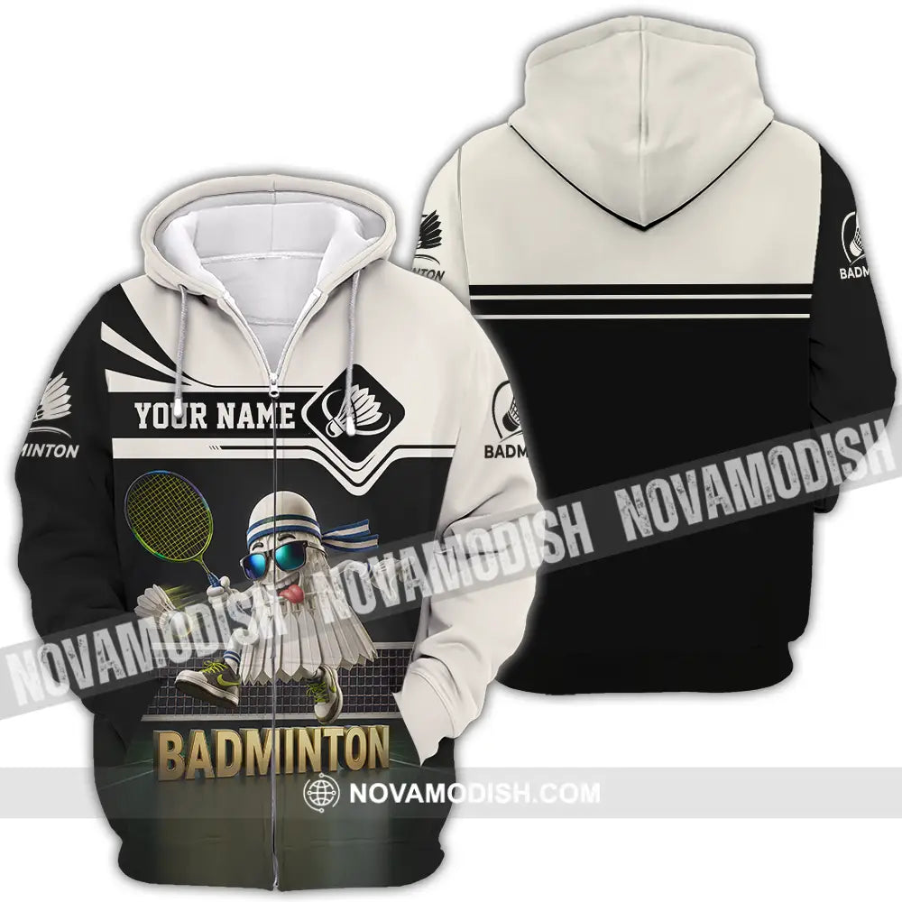 Unisex Shirt - Custom Badminton Shirt - Zipper Hoodie / S - T-shirt