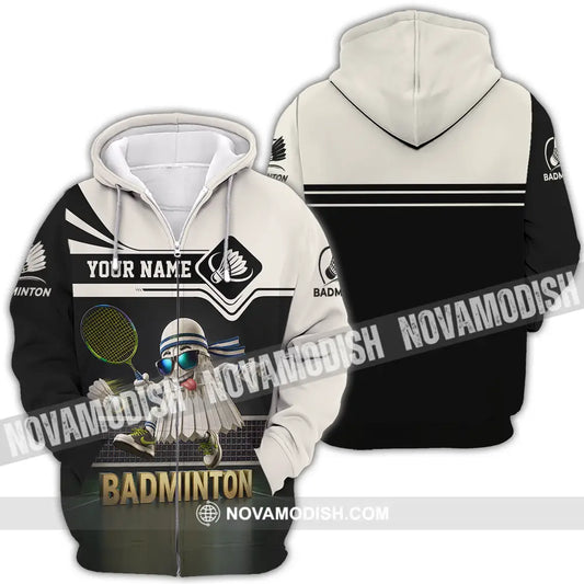 Unisex Shirt - Custom Badminton Shirt - Zipper Hoodie / S - T-shirt