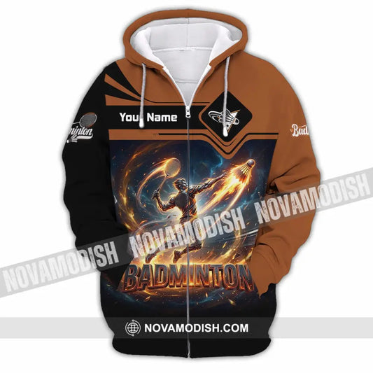 Unisex Shirt - Custom Badminton Shirt - Zipper Hoodie / S - T-shirt