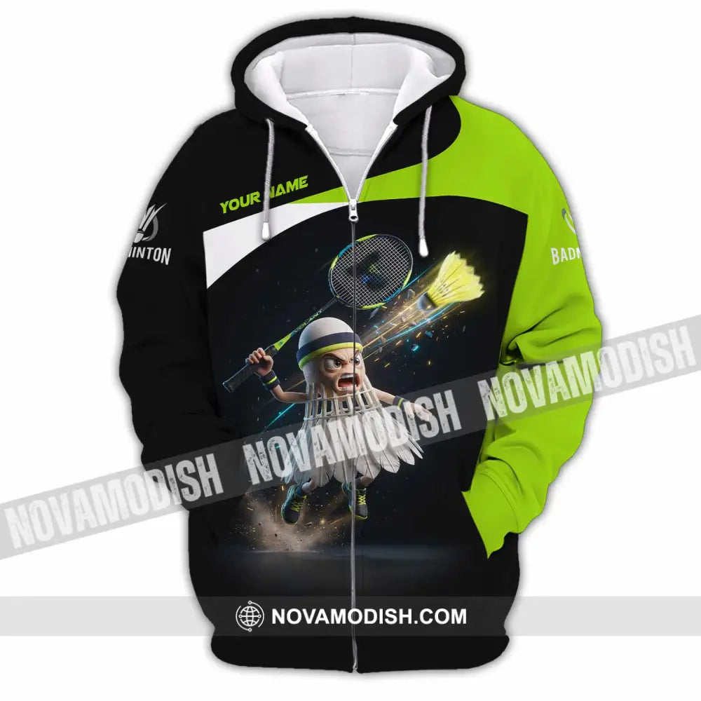 Unisex Shirt - Custom Badminton Shirt - Zipper Hoodie / S - T-shirt