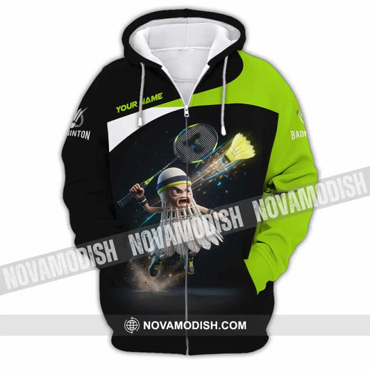 Unisex Shirt - Custom Badminton Shirt - Zipper Hoodie / S - T-shirt