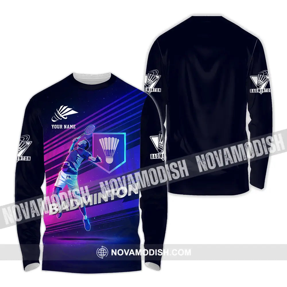 Unisex Shirt - Custom Badminton3D Shirt Long Sleeve Shirt / S T-shirt