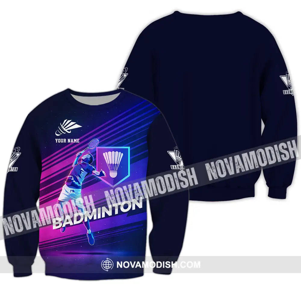 Unisex Shirt - Custom Badminton3D Shirt Long Sleeve / S T-shirt