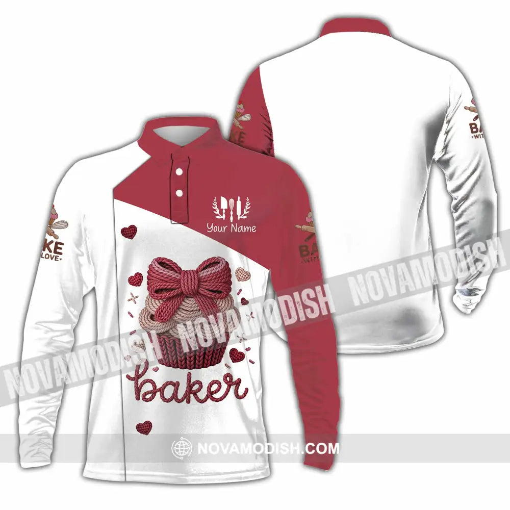 Unisex Shirt - Custom Baker 3D Shirt - Long Sleeve Polo / S - T-shirt