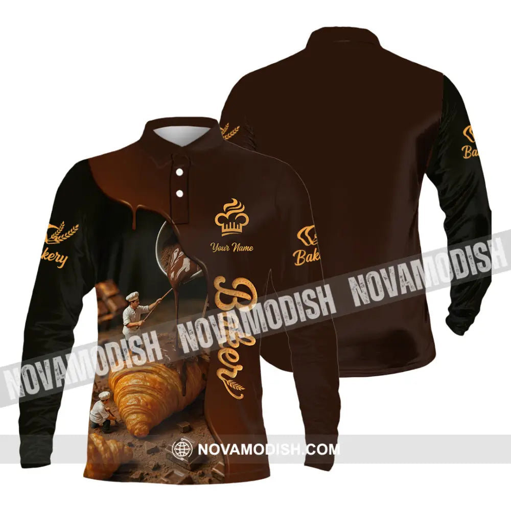 Unisex Shirt - Custom Baker Shirt Long Sleeve Polo / S T-shirt