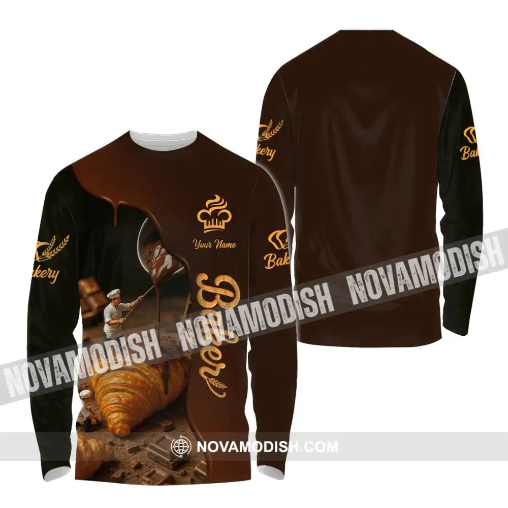 Unisex Shirt - Custom Baker Shirt Long Sleeve Shirt / S T-shirt