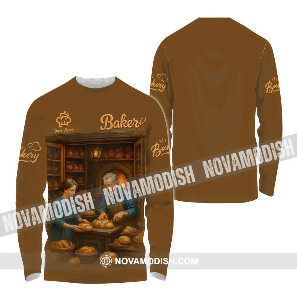 Unisex Shirt - Custom Baker Shirt Long Sleeve Shirt / S T-shirt