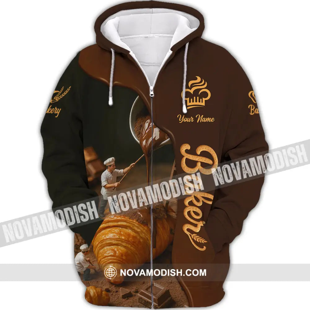 Unisex Shirt - Custom Baker Shirt Zipper Hoodie / S T-shirt
