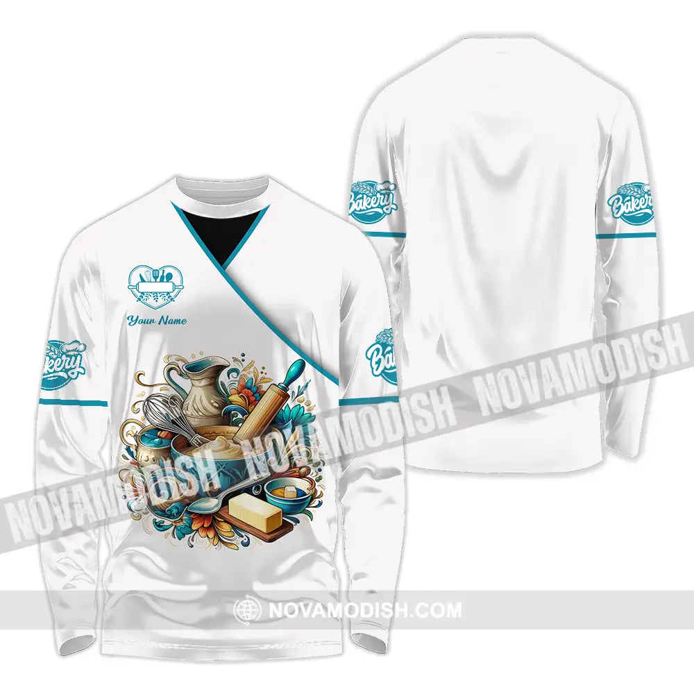 Unisex Shirt - Custom Bakery 3D Shirt - Long Sleeve Shirt / S - T-shirt