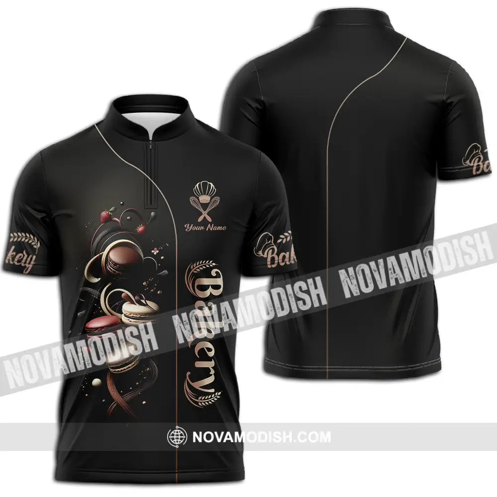 Unisex Shirt - Custom Bakery 3D Shirt - Zipper Polo Shirt / S - T-shirt
