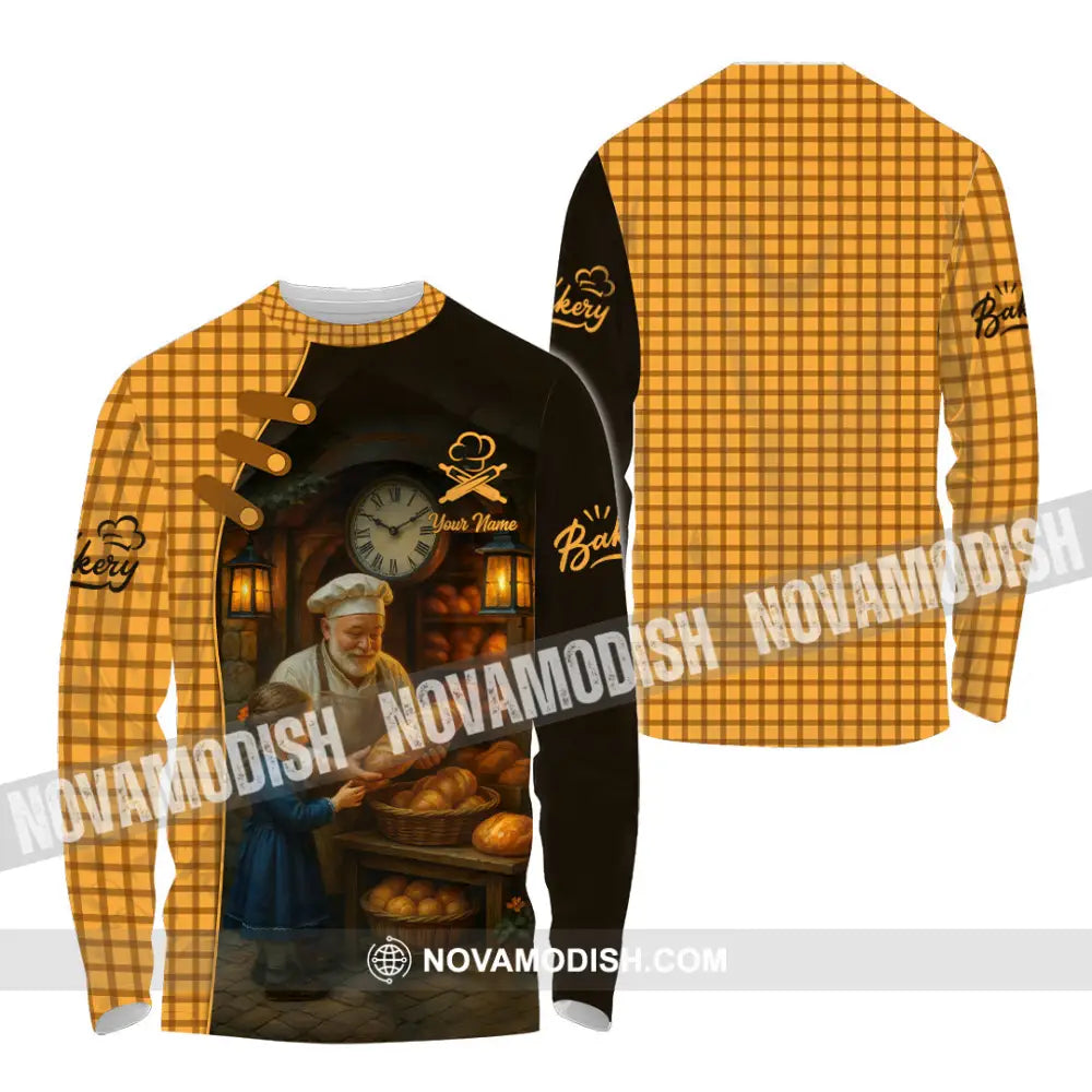 Unisex Shirt - Custom Bakery Shirt Long Sleeve Shirt / S T-shirt
