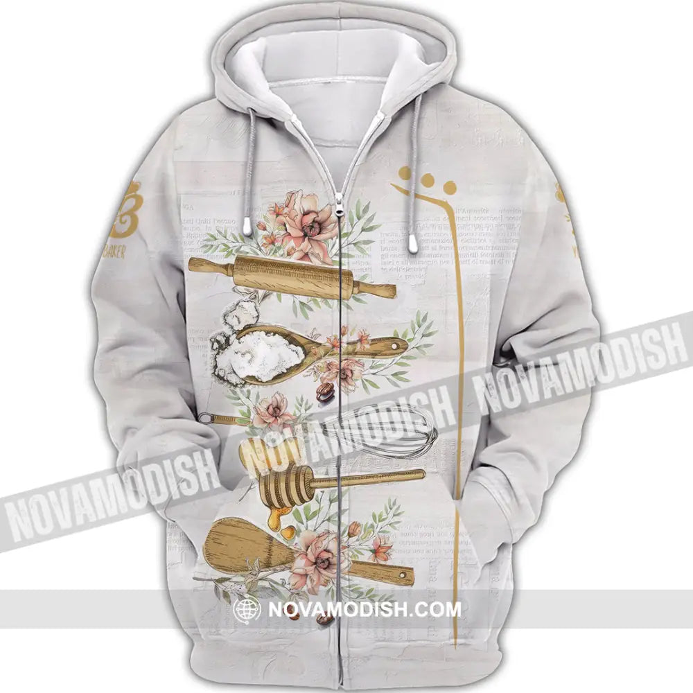 Unisex Shirt - Custom Baking Shirt Zipper Hoodie / S T-shirt