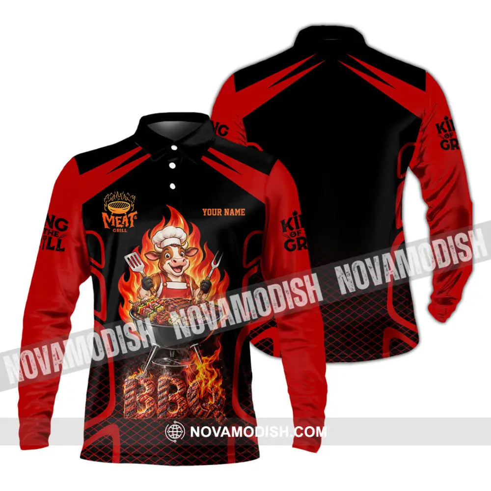 Unisex Shirt - Custom Barbecue Shirt - Long Sleeve Polo / S - T-shirt