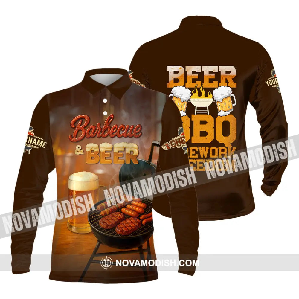 Unisex Shirt - Custom Barbecue Shirt Long Sleeve Polo / S T-shirt