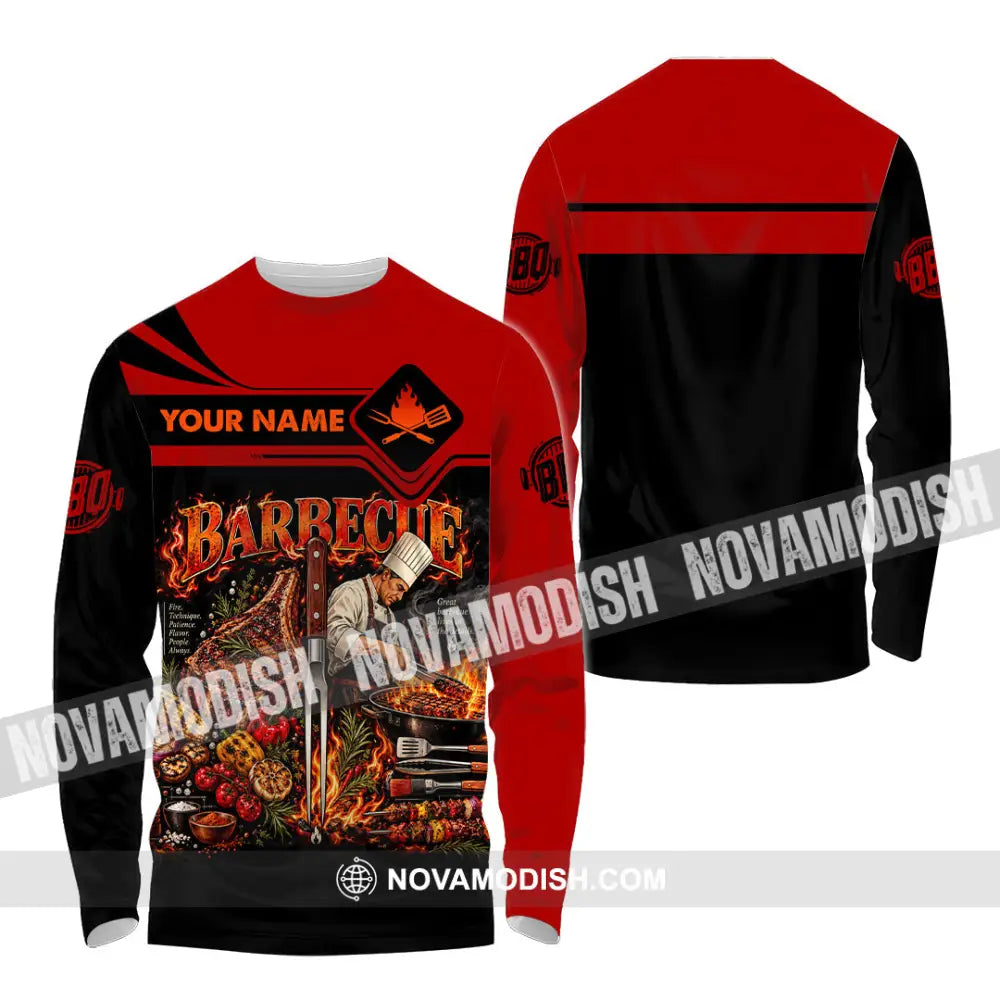 Unisex Shirt - Custom Barbecue Shirt - Long Sleeve Shirt / S - T-shirt