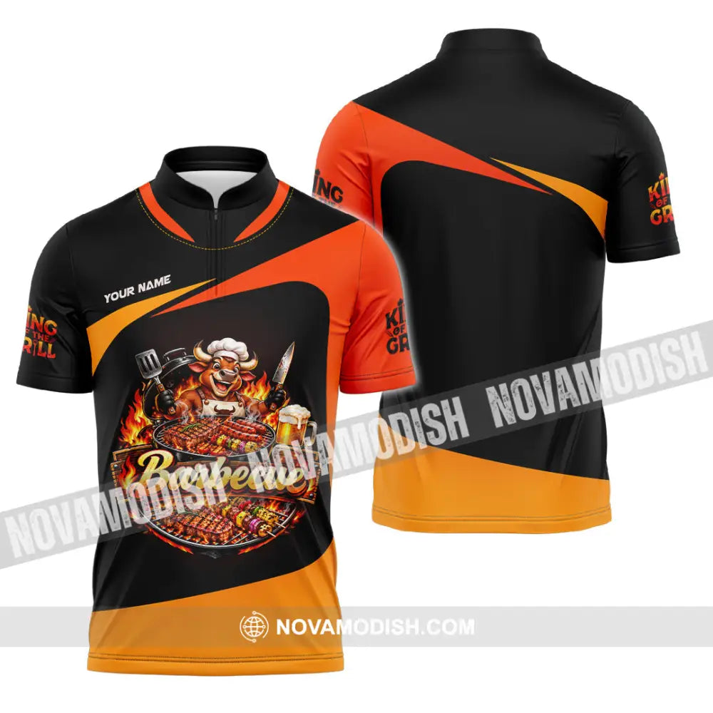 Unisex Shirt - Custom Barbecue Shirt - Zipper Polo Shirt / S - T-shirt