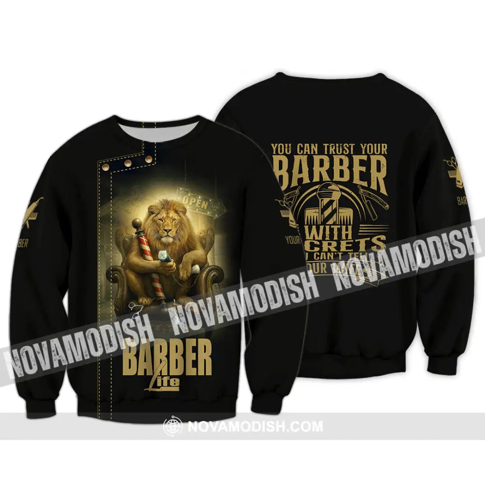 Unisex Shirt - Custom Barber Life Shirt Long Sleeve / S T-shirt