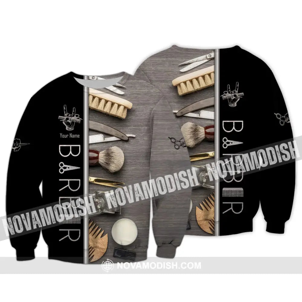 Unisex Shirt - Custom Barber Shirt Long Sleeve / S T-shirt